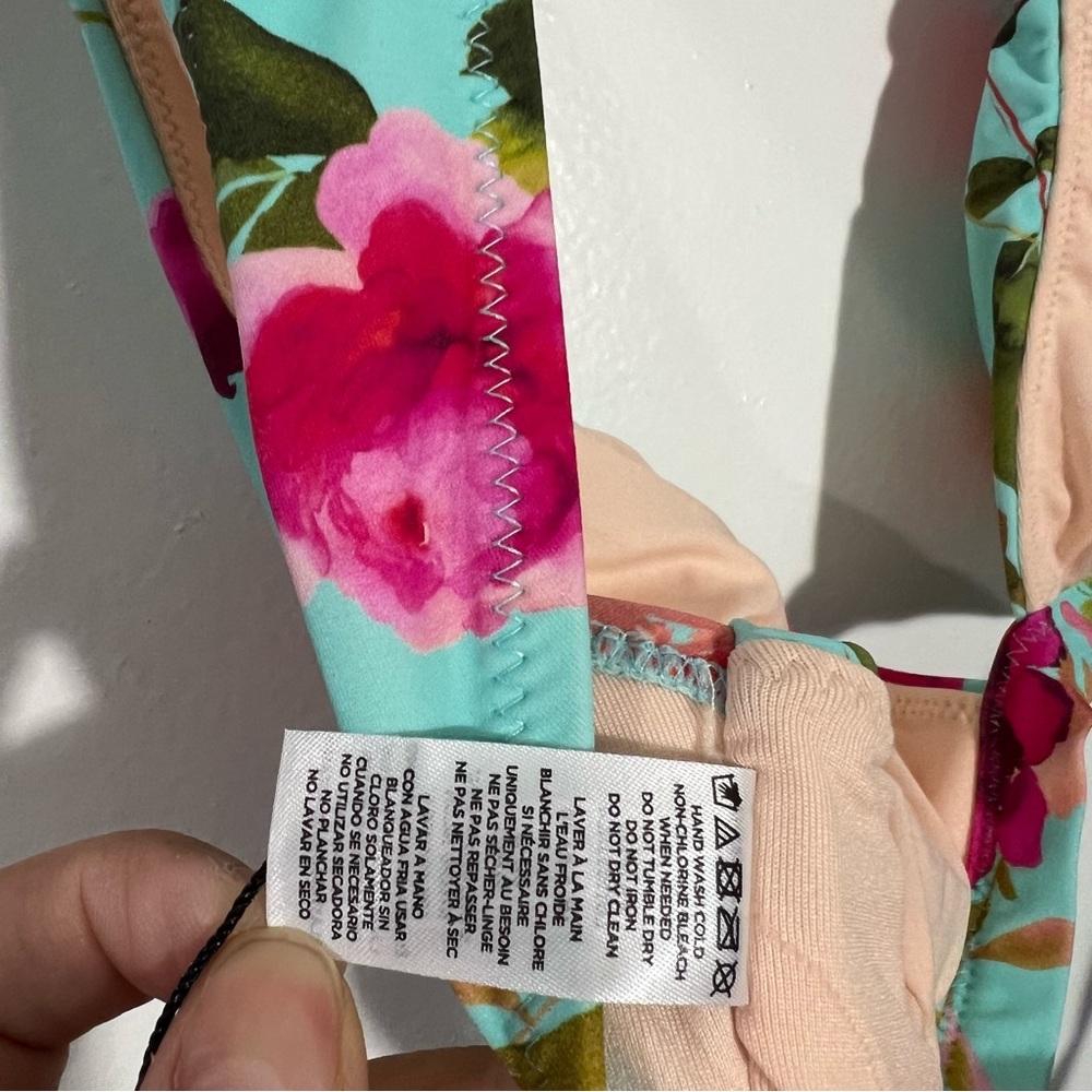 Nanette Lepore Floral Bikini Top Size 10 - Picture 7 of 12